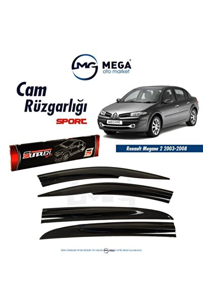 SUNPLEX Renault Megane 2 Sedan 2003-2008 Cam Rüzgarlık Mugen Ti?p