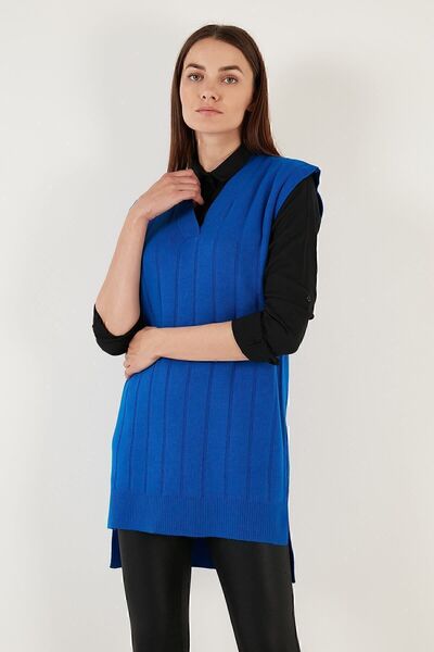 Lela V-Neck Long Knitwear Sweater SWEATER 4616088