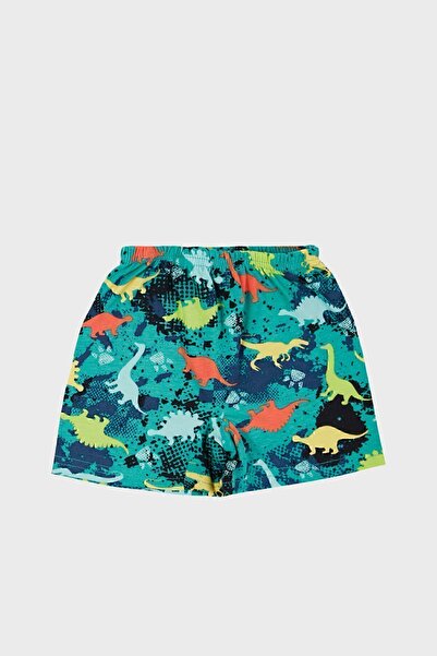Lela Streç Pamuklu Bisiklet Yaka Atlet Boxer 2'li Iç Giyim Takım Kız Ve Erkek Çocuk Şortlu Takım 6651010