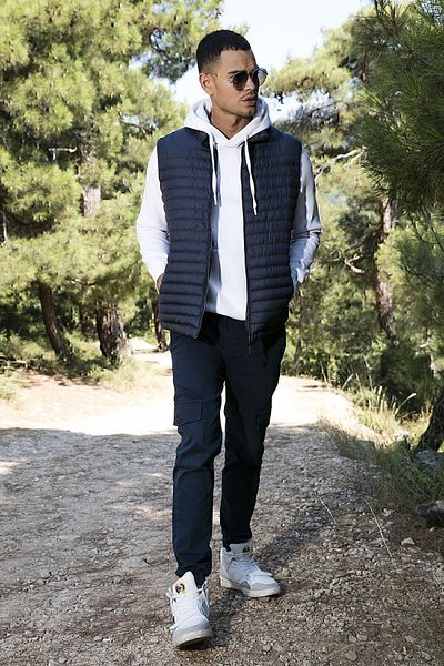 Buratti Slim Fit Водо- и ветроустойчива стойка с яка Удобна надуваема жилетка Мъжка ЖИЛЕТКА 649020