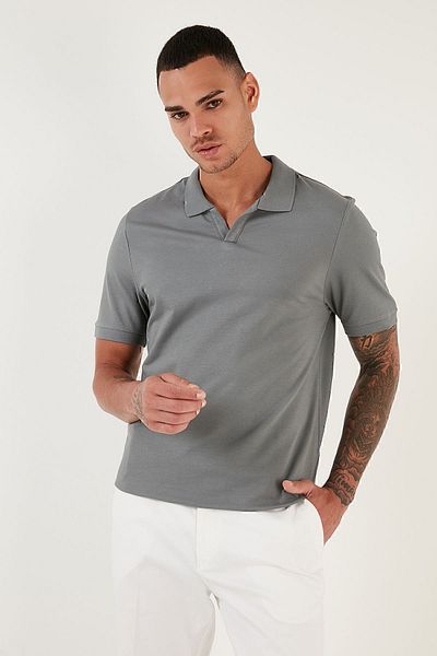 Buratti Slim Fit Βαμβακερό μπλουζάκι με γιακά ανδρικό μπλουζάκι πόλο 5902141