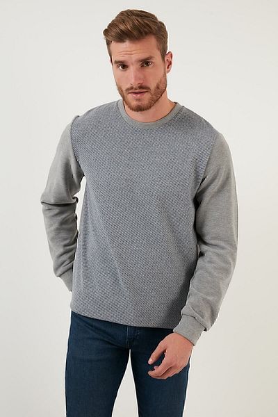 Buratti Βαμβακερή κανονική εφαρμογή Crew Neck Sweat Ανδρική φούτερ 59052111