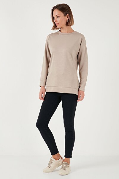 Lela Streç Oversize Fit Bisiklet Yaka Modal Kumaş Sweat SWEAT 5865877