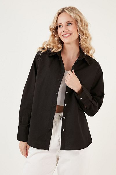Lela Cămașă oversize, 100% bumbac, popelin, cămașă CF21S163867