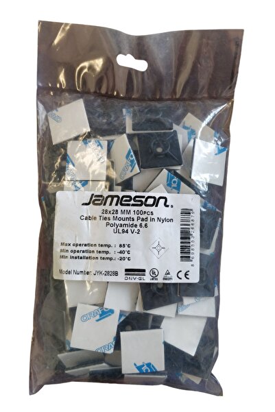 Jameson YAPIŞKANLI KROŞE 28X28MM SİYAH (100 ADET)