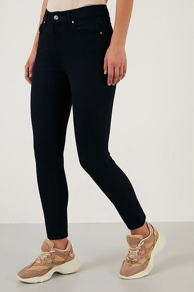 Lela Cotton Slim Fit High Waist Narrow Leg Jeans Denim Trousers 639cheery