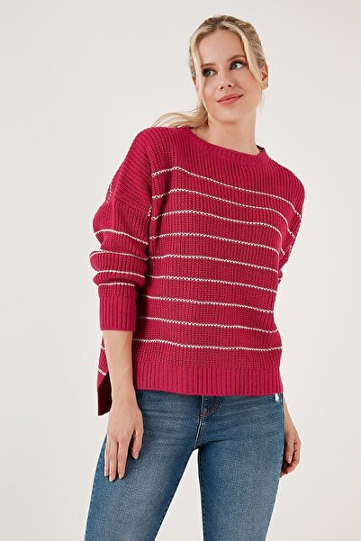 Lela Смугастий светр з довгим коміром та велосипедним коміром KAZAK 4616133