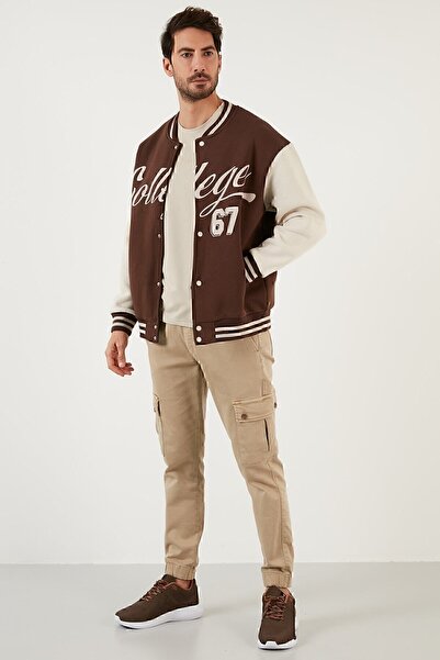 Buratti Regular Fit Soft Fuzzy Inside College Collar Bomber Coat Ανδρικό παλτό 628x8928