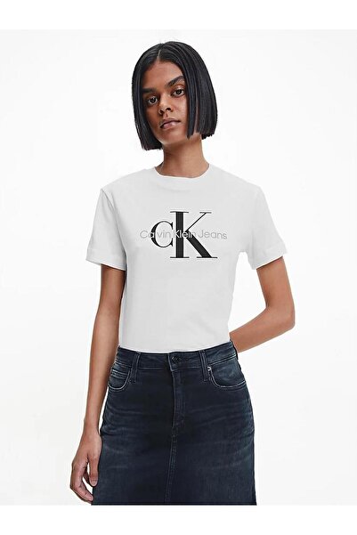Calvin Klein Logolu Pamuklu Bisiklet Yaka Regular Fit T Shirt T Shirt J20j219...