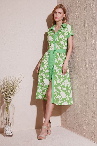 Lela Regular Fit Belted Midi Shirt Dress - DRESS66924552S4