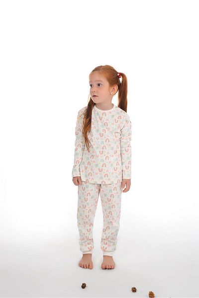 Messido Children's Pajamas 1-5 Years Rainbow Pattern