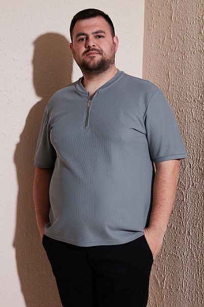 Buratti Large Size Cotton Regular Fit Men's T-Shirt - TSHIRT5902653B