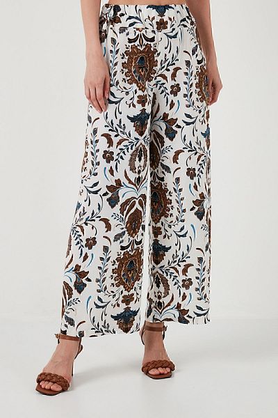 Lela Pantaloni confortabili cu model cu talie elastică - picior lat5865217