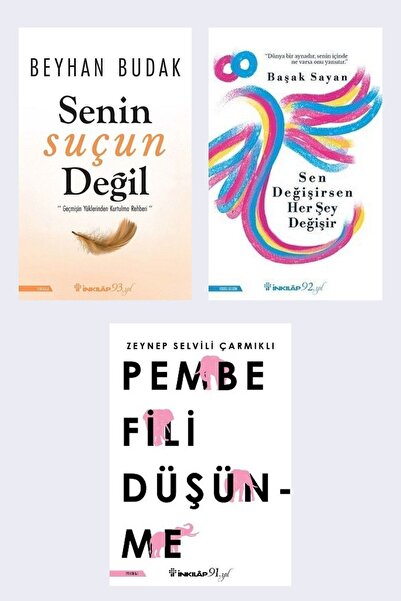 İnkılap Kitabevi Senin Suçun Değil + Sen Değişirsen Her Şey Değişir + Pembe F...