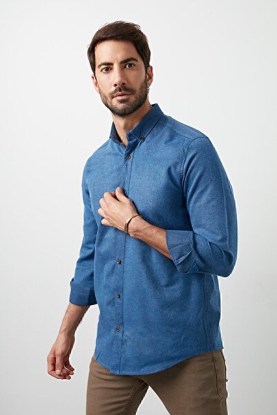Buratti Men's Cotton Button Collar Long Sleeve Lumberjack Shirt Cf21w112238