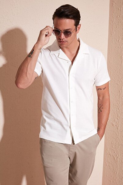 Buratti Pamuklu Regular Fit Kısa Kollu Gömlek Erkek Gömlek 5902640
