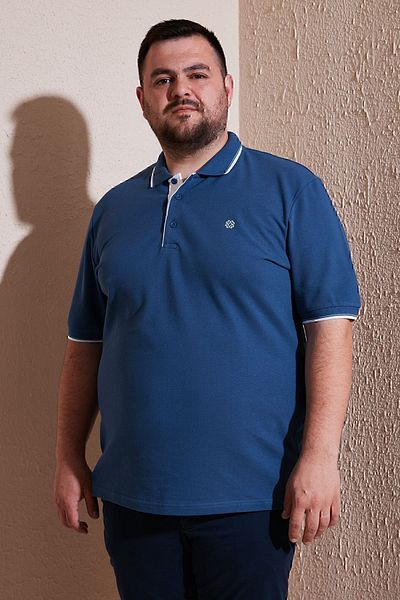Buratti Tricou cu gât polo pentru bărbați - mărime mare, bumbac, potrivire normală5902118b