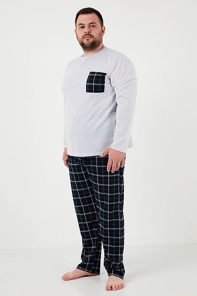 Buratti Cotton Regular Fit Plus Size Σετ Πιτζάμες Ανδρικές Πιτζάμες 6572001B
