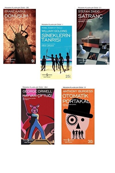 TÜRKİYE İŞ BANKASI KÜLTÜR YAYINLARI Dönüşüm + Sineklerin Tanrısı + Satranç + ...