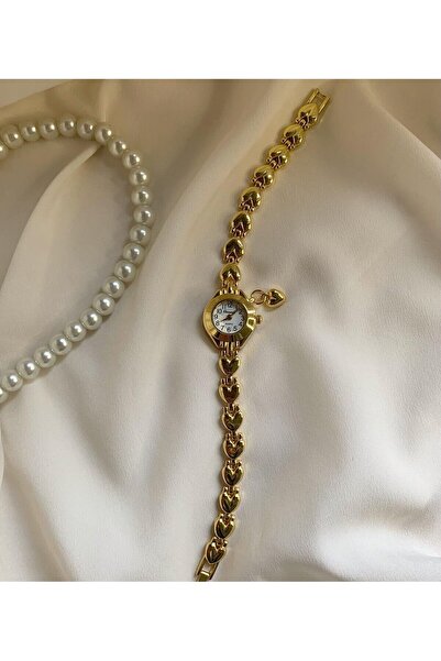 chaoyada بينتيريست ساعة القلب الذهبية العتيقة