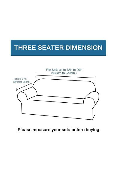 elgeyar Flexible Shawl Patterned Jacquard Sofa - 3-Seater Sofa and Sofa Bed Cover Without Skirt Inclus