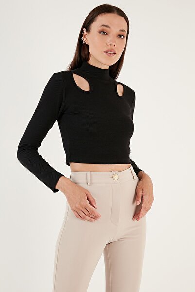 Lela Bluză decupată cu guler înalt, flexibilă, slim fit 5865348