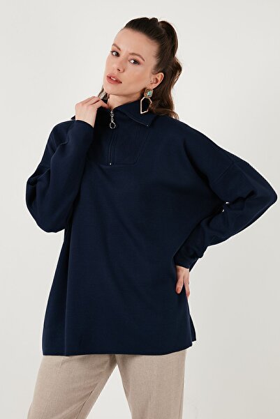 Lela Oversize Half Zip Knitwear Sweater - Pullover 4616079 Y