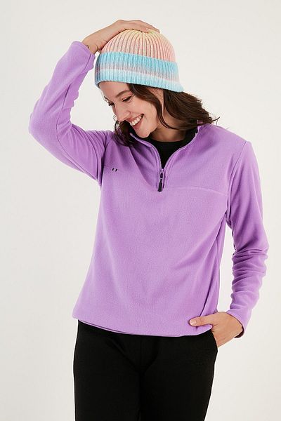 Lela Anti-pilling Slim Fit Soft Fleece - Μισό φερμουάρ που δεν κολλάει 590700