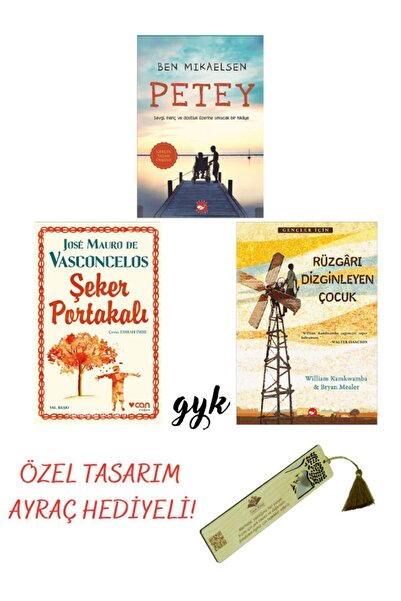 Beyaz Balina Yayınları Petey - Şeker Portakalı - Rüzgarı Dizginleyen Çocuk 3'lü Set (AYRAÇ HEDİYE!)