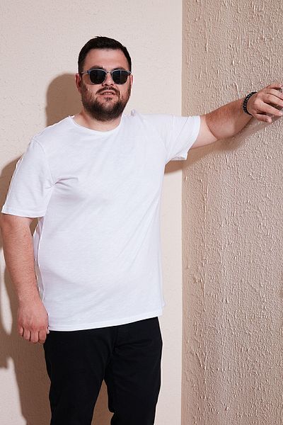 Buratti Large Size Men's Cotton T-Shirt - Regular Fit59020001B
