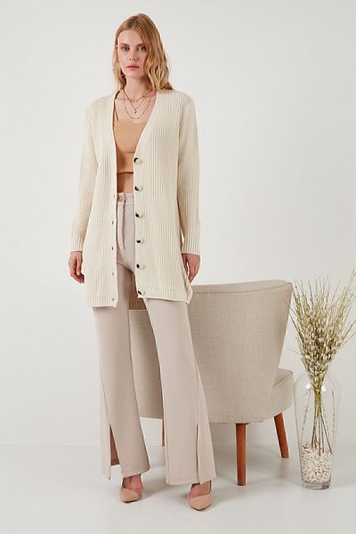 Lela 100% Acrylic Knitwear Long Cardigan - Cardigan 4615044