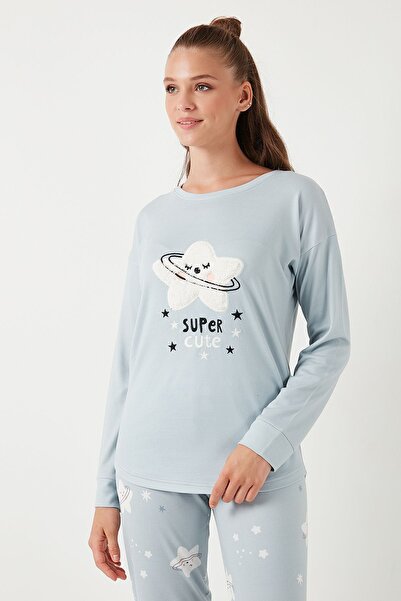 Lela Піжамний комплект з велосипедним коміром - Стандартний крій Стрейч ПІЖАМНИЙ КОМПЛЕКТ 6095700