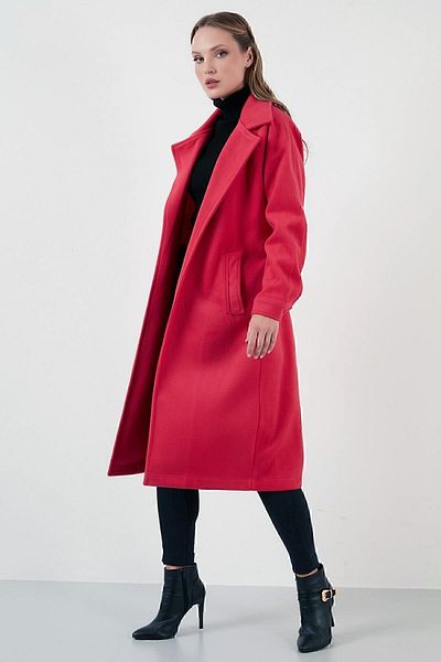 Lela Χειμερινό παλτό oversize ζωσμένο με τσέπη 42190454