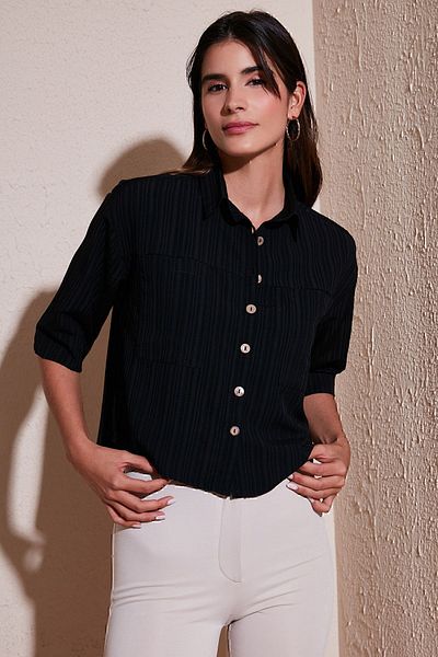 Lela Cămașă cu mânecă scurtă cu buzunare dublu, cu ajustare normală CAMISA5865644