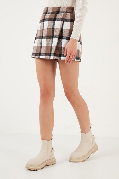 Lela Cotton Blended Regular Fit Winter Shorts Skirt Shorts Skirt 61100015