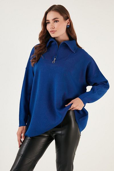 Lela Oversize Half Zip Knitwear Sweater - Pullover 4616079 Y