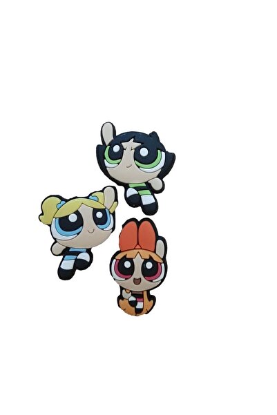 PABALAS Terlik Süsü-terlik Tokası Powerpuff Girls 3'lü Set