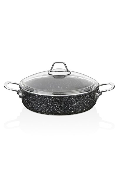 FALEZ Black Line Granit Döküm  Kısa Tencere 30 cm