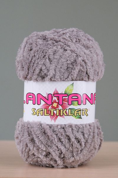 SALTIKLAR Lantana Dark Gray Plush Knit - 100Gr Mother's Lamb Rope Plush