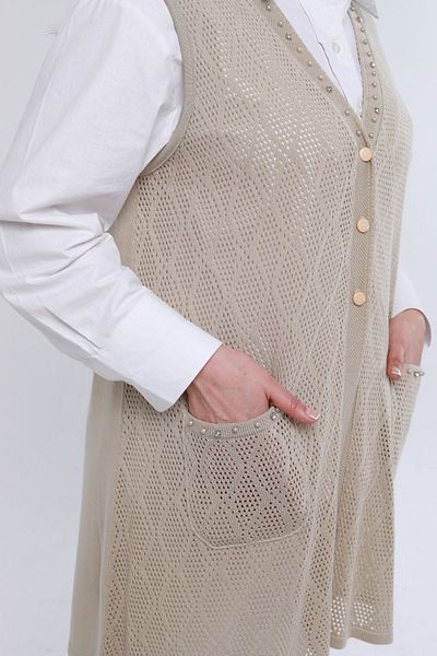 Laden Plus Size Women's Spring Summer Thin Long Special Knitwear Mother Vest