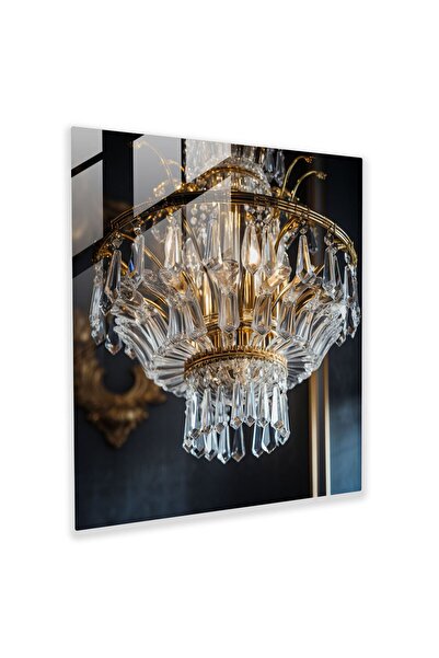 PaintedAnarchy Glamoor Chandelier Cam Tablo - Otel, Cam Sanat, Cam Duvar Sana...