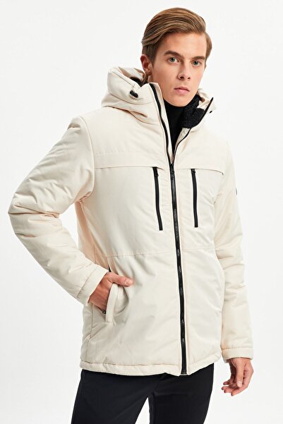 river green Palton sport bej pentru bărbați - Fibră, rezistent la apă și vânt...