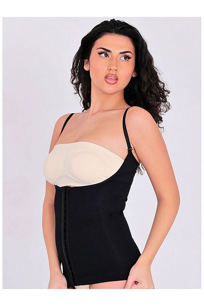 Cooqpoo S-M-L-Xl-2Xl Size Women's Corset with Adjustable Straps - Underbust Bleached