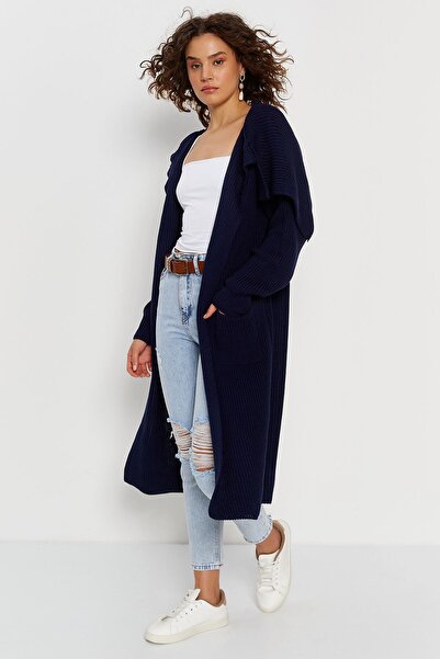 Hopoi Wide Collar Women's Midi Cardigan