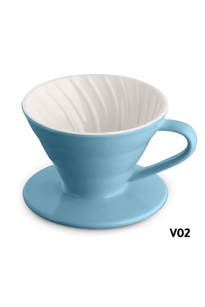 MIBRU Coffee ceramic dripper dual color v02 sky blue