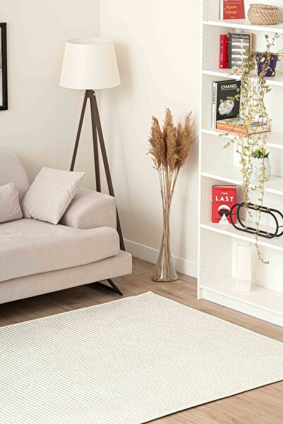 Lorente Home Opal Viscose White Post Non-Slip Based Curly Towel Plush Entrance Rug - Washable 1653