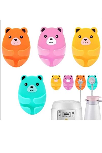 GameFruy 4-Piece Teddy Bear Model Adhesive Plug Hanger Cable Holder Organizer