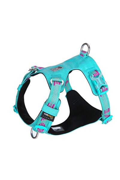 True Love Cordura Kumaşlı, Suya Dayanıklı Mavi Göğüs Tasması