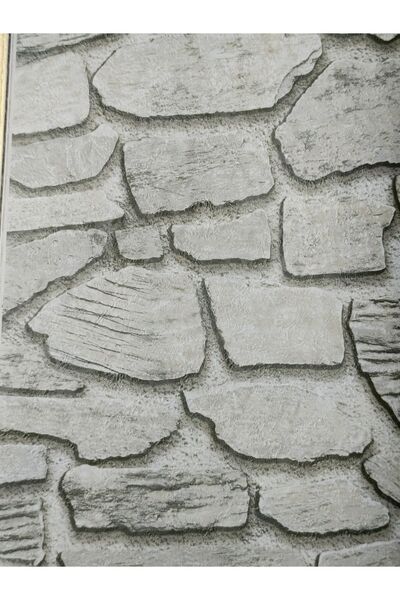 KMS HOME Taş Desenli Hava Alabilen Silinebilir 3 Boyutlu Duvar Kağıdı 5m2