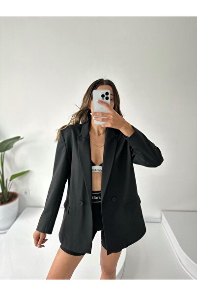 Marbella Poliviskon βάτα τμχ oversized Γυναικείο Μπουφάν - Λεπτομέρεια με διπλό κουμπί